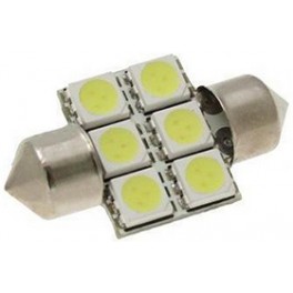 LED žárovka 12V 6SMD 5050 patice sufit (31mm)