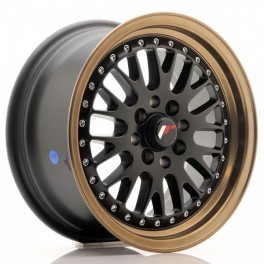 JR Wheels JR10 15x7 ET30 4x100/108 Matt Black Bronze Lip