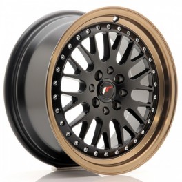 JR Wheels JR10 16x7 ET30 4x100/108 Matt Black + Bronze Lip