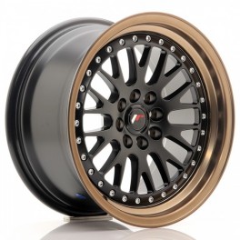 JR Wheels JR10 16x8 ET20 4x100/108 Black + Bronze Lip